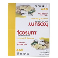 toosum 燕麥棒 10條入, 280g, 1盒, 椰子香蕉口味