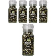 Simply Organic 3色胡椒, 5個, 85g