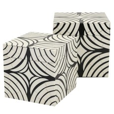 Imax WORLDWIDE HOME Daytona Box 首飾盒 2 件套, 白+黑