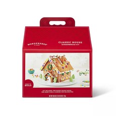 WONDERSHOP 薑餅屋組合經典房子 1.1kg, 1個, 10 塊餅乾 + 5 塊糖果 + 糖霜 + 循環助手