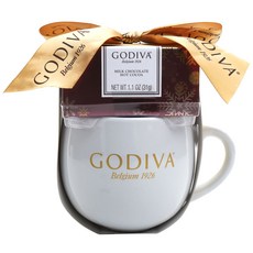 GODIVA 熱牛奶巧克力可可馬克杯組, 1個, 馬克杯 + 熱可可 31g