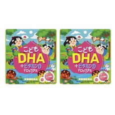 UnIMAT RIKEn 孩童DHA維他命D軟糖 水蜜桃口味, 2個, 60片