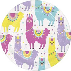 Creative Converting 羊駝甜點紙盤 一次性盤子 17.8cm, 1個, 8入