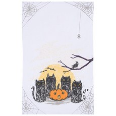 now DESIGNS 圖案印花棉質廚房毛巾, 1個, 黑尾