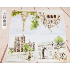 蝶古巴特拼貼餐巾紙, Multi-color, 1