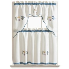 RT designer's collection 盆栽圖案遮光簾 2件組, 魚