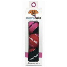 Metro Paws Metro Ball狗狗用玩具 3個入, 1個, 粉色的