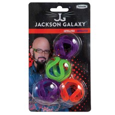JACKSON GALAXY 寵物貓玩具球, 4件, 混色