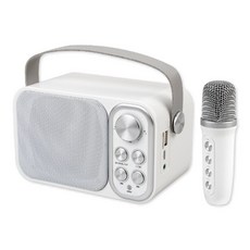 無線K歌藍牙喇叭麥克風組, 白色, LA-BT-LXS2