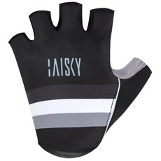BAISKY百士奇自行車半指手套 平行線 透氣舒適 減震防滑, 黑色, 1個