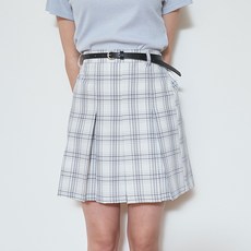 LOVETOXIC 女童款腰帶鬆緊格紋百褶裙附襯褲