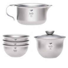 Keith 鎧斯 純鈦功夫茶具 6件套組, 鈦, 1個, 茶具組
