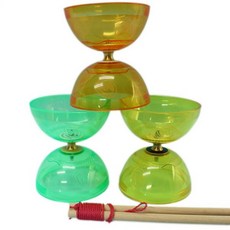 惠勝 YOYO珠光安全扯鈴 水晶安全扯鈴 一組入 (不會響) MIT製, 透明, 黃色