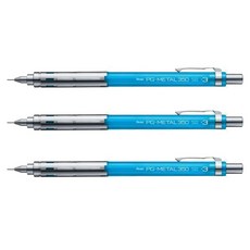 Pentel 飛龍文具 PG-Metal350製圖自動鉛筆 透明藍, 3個, 0.3mm