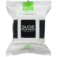 DUDE 面部擦拭巾活力 18.8 x 18.3 cm, 1個, 30件
