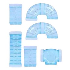 倉鼠隧道外接管道組：球型彎管、躲避鼠屋，打造倉鼠專屬探險樂園, 藍色, 1套裝