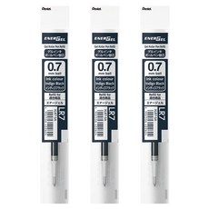 Pentel 飛龍文具 ENERGEL極速筆芯 LR7 0.7mm, 3個, 靛藍黑