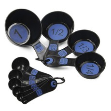 CHEF CRAFT 量杯+量匙組, Black+Blue