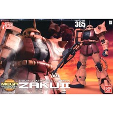 BANDAI MEGA SIZE 鋼彈UC MS-06S ZAKU II 紅薩克模型, 1個