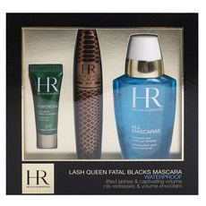 HELENA RUBINSTEIN 赫蓮娜 睫毛皇后防水化妝組合 3入, Lash Queen 睫毛膏 01 磁性黑色 7.2ml + 全睫毛膏眼部卸妝液 50ml + Powercell 眼部護理 3ml, 1個