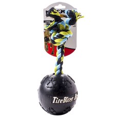 MAMMOTH Tirebiter 狗繩球玩具, 1個, 黑色的