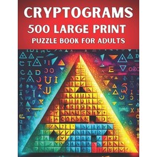 (英文圖書) Cryptograms Puzzle Book for Adults: 500 Large Print Puzzles to Test Your Brainpower 平裝版, Independently Published, 英文