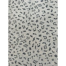 上巧手創 日本音符浮水印棉布 手作拼布材料, 白底黑字, 詳見包裝