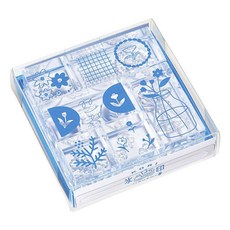 KING JIM HITOTOKI 冰塊水晶印章 花卉組合 72mm, 1個, 不適用