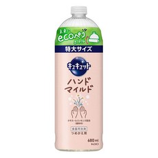 Kao 花王 Cucute珂珂透 溫和護手高效洗碗凝露補充瓶 洋甘菊香, 1個, 680ml