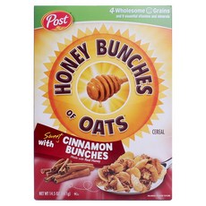 Post 蜂蜜燕麥片 香甜肉桂口味, 1盒, 411g