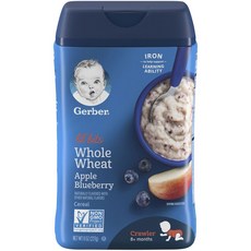 Gerber 嘉寶 全麥穀物粉 227g, 1個, 蘋果藍莓口味