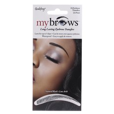 Godefroy 12 對 My Brow Long Lasting Eyebrow Transfer Low Arch, 1個, 自然黑