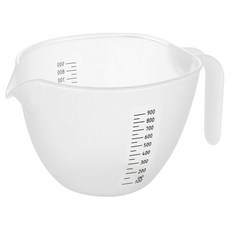 YOSHIKAWA 吉川 Motte攪拌量碗, 1個, 900ml, 白色