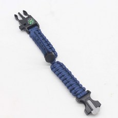 多功能求生手環：野外露營登山必備，內建指南針、打火石，緊急時刻安全守護, 藏青色, 1個