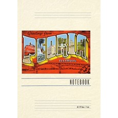 (英文圖書) Vintage Lined Notebook Greetings from Peoria Illinois 平裝版, Found Image Press, 英文