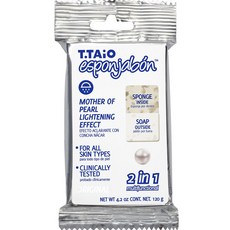 esponjabon 珍珠母貝亮膚2合1肥皂海綿, 1個, 120g