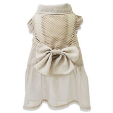 Onekosama 貓狗專用通風背心裙含風扇, 1個, 多臂雪紡象牙色