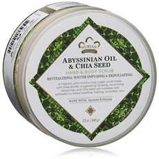 NUBIAN HERITAGE 阿比西尼亞油&奇亞籽 身體磨砂膏, 1個, 340克