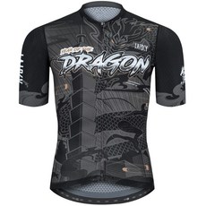 BAISKY百士奇自行車男款空力短車衣 昇龍 黑，自行車衣短袖，透氣排汗，騎行服裝
