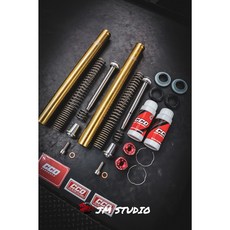 J.M傑米車藝 CCD CFS-1 前叉內管組 勁戰 雷霆S FORCE 六代 JETS DRG 水冷BWS, 藍色/紅色