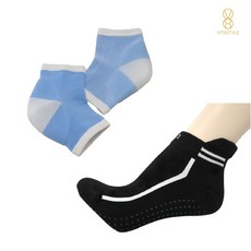 VITASTYLE 瑜珈止滑襪 足後跟凝膠保濕襪