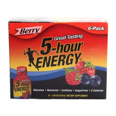 5-hour ENERGY 能量補充飲 莓果口味, 6入, 57ml