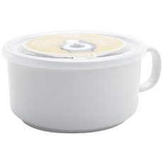 BOSTON WAREHOUSE 可微波陶瓷杯碗 650.6ml, 1個, 白色的