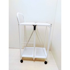 折疊式活動餐車 (行動推車), 白色, 1組