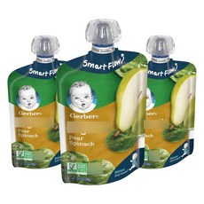 Gerber 嘉寶 蔬果泥 第2階段 99g, 梨子菠菜口味, 3包