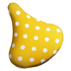 自行車座墊套, 1個, 黃色圓點