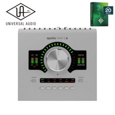 Universal Audio Apollo Twin X DUO Gen 2 Essential錄音介面，專業音質，效果器插件，音樂創作首選, 詳見包裝, Silver, 1個