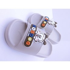 BOBDOG巴布豆 質感圖案立體設計 男童女童可碰水拖鞋 一體成型