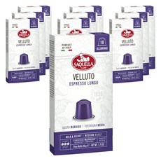 SAQUELLA Velluto Lungo膠囊咖啡, 10個, 10入, 5g