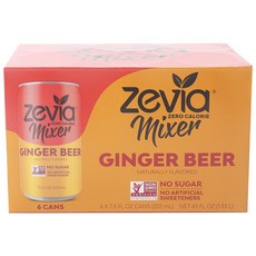 Zevia 零卡路里攪拌機生薑, 6件, 222毫升